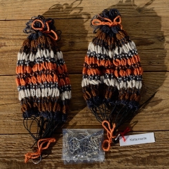 Rocknetz gem. Foto, klassische Ausführung,  passend für 26"-28" Räder der 20-60er Jahre. 