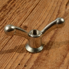 Flügelmutter, Aluminium, FG 9.5mm ,  für Hinterachse, orig. Altbestand 