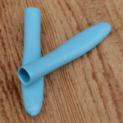 Hebelüberzug f. Alugusshebel, hellblau, orig.50/60er Jahre, L=100mm 