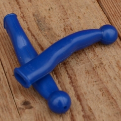 Hebelüberzug mit Kugel, blau, universell passend , orig.50/60er Jahre, L=100mm 