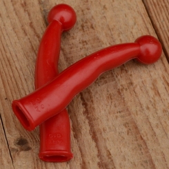 Hebelüberzug mit Kugel, rot, universell passend , orig.50/60er Jahre, L=100mm 