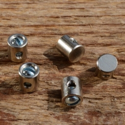 Schraubnippel, D=5.5/2.0mm, L=6.0mm, Messing vernickelt, FIX Bez. 27C 