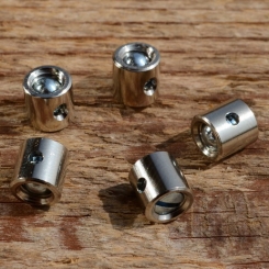 Schraubnippel, D=7.0/2.2mm, L=7mm, Messing vernickelt, FIX Bez. 27A 