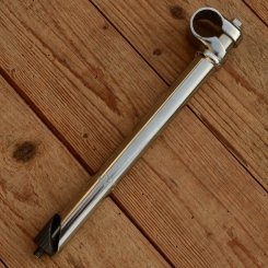 Lenker Vorbau , verchromt, D: 22,2 mm, L=30cm, Schelle f. Lenker mit 1" Verdickung mittig (25,4 mm) 