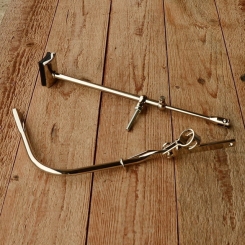 Gestängebremse / Stempelbremse, "NSU-Form", vernickelt 