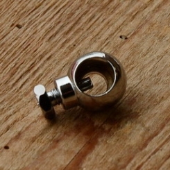 Bremskloben, verchromt, zur Klemmung der Bremsstange im Bremsunterteil, Durchmesser Bohrung = 10,2/6,9 mm    