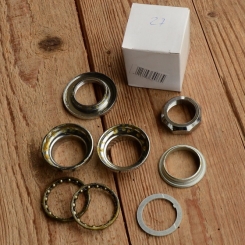 Steuersatz, verchromt, 1"(25.4mm) Gewinde, Schalensitz 30.1 / Festkonus 26,8 mm,       