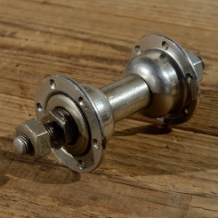 Nabe Vorderrad, vernickelt, 12 Loch, Einbaumaß 71mm, Achse FG7,9mm 