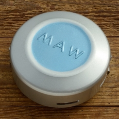 Polradabdeckhaube "MAW Fahrradmotor", Aluminium lackiert, 130mm 