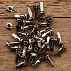 Speichennippel M3, D-Schaft=5,0 mm, L=15mm, Messing vernickelt 