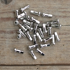 Speichennippel 2.34 mm, D-Schaft=4.8 mm, L=14mm, Messing vernickelt 