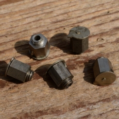 Klappöler M5 , Messing vernickelt, Sechskant Form 