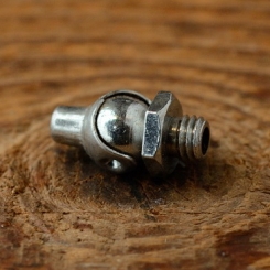 Helmöler M5 , Messing verchromt, L=17mm, SW8mm, rare alte Neuware ! 