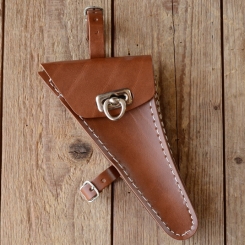 Werkzeugtasche, Lefa, braun, Beschläge vernickelt, passend für viele Damenfahrradklassiker 