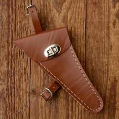 Werkzeugtasche, Lefa, braun, Beschläge vernickelt, passend für viele Damenfahrradklassiker 