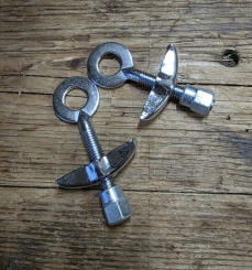 Kettenspanner, verchromt!, D=11 mm, rares Luxusmodell mit Fassonmutter, orig. aus altem Bestand 