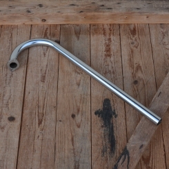 Auspuff-Krümmer für "Zündapp Bergsteiger" verchromt, mit Flansch, D=26mm/L=530mm 