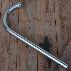 Auspuff-Krümmer für "Zündapp 50er" verchromt, mit Stutzen 32mm innen, D=26mm/L=485mm 