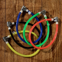 Seilschloß, Zahlenschloß im Stil der 70/80er Jahre, paßt prima an jedes bunte 70/80er Jahre Rad, Farbe: 