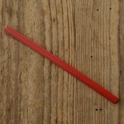 Gepäckträger Gummieinlagen, rot, L=130mm, ca. 8mm breit, Klemmmass ca. 4mm, orig. 60/70er Jahre 