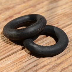 Lenkerring Lenkerschoner, schwarz, Gummi, 22 mm 