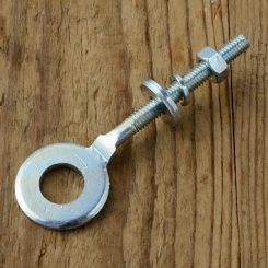 Kettenspanner, gekröpft, glanzverzinkt,   D=27/12.5mm, L=83mm, M6, für Mopeds 60-80er Jahre 