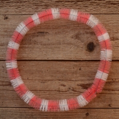 Nabenputzring, rot-weiß, Nylon, 1 Stück, L=650mm, für Mopeds mit Vollnaben, ablängbar 