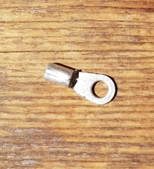 Kabelöse für Lichtkabel, Blech, orig. Altbestand, zum nachrüsten, 3 mm Bohrung für kleine Anschlüsse. 