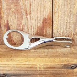 Lampenhalter , verchromt, f. Gabelschaft 1 Zoll,  gutes Modell der 60-80er Jahre, orig. alte Neuware. 