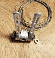 Schalthebel Satz "SHIMANO-Aero", 5-6-fach, orig. 80er Jahre,  NOS, incl. Zügen 