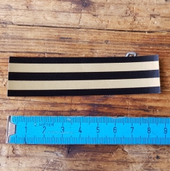 Aufkleber "Banderole Hauptrohr", passend für 60-80er Jahre Fahrräder, orig. alte Neuware, Maße siehe Bild 