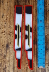 Aufkleber "Flammdekor", passend für 60-80er Jahre Fahrräder, orig. alte Neuware, Maße siehe Bild 