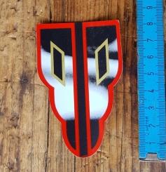 Aufkleber "Flammdekor", passend für 60-80er Jahre Fahrräder, orig. alte Neuware, Maße siehe Bild 