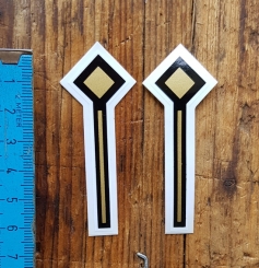 Aufkleber "Gabel", passend für 60-80er Jahre Fahrräder, orig. alte Neuware, Maße siehe Bild 