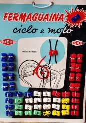 Klemme / Verbinder für Bowdenzug Aussenhülle, orig. REG 60-70er Jahre,  ROT,  rarer orig. Altbestand  