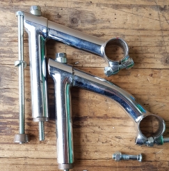 Lenkerklemmschraube "TITAN Belgien" mit U-Scheibe f. Rennvorbau,  Länge=160mm, incl. Klemmkonus, SW=12 mm, gv 