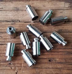 Abschlußhülse / Endkappe,  orig. "Sturmey Archer" Schaltzug, D=6.0/5,0 /4,0mm (mit Rille zum einhängen in Schalter), gedrehte Ausf. 