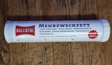 Universalfett "BALLISTOL",  große Kartusche  mit 400 gramm Fett., ideal für Tretlager, Steuersatz, Achsen etc.  