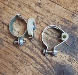 Kettenleitrolle und Gegenhalter für Schaltzug orig.  "Sturmey Archer" D: 1  1/8" (ca. 28,6 mm)  