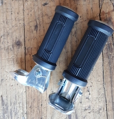 Fußrasten Import, ähnlich Denfeld, für Moped / Kleinkraftrad, runde Ausführung 