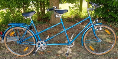 Tandem "GUDEREIT", Bielefeld 70-80er Jahr, handgefertigter Rahmen, 26 x 1,75 Bereifung, Dreigang Nabenschaltung F&S 