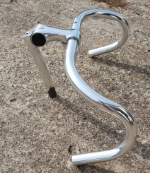 Bahnlenker + Lenker Vorbau "ITM", verstellbar, Aluminium, Klemmung=25,4 mm, Sonderpreis ! 