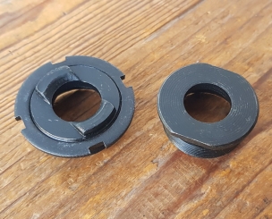 Schalensatz m. BSA/BSC Gewinde, schwarz, Standardausführung für viele Tretlager m. Schraubschalen der 30-90er Jahre 