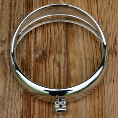 Lampenring f. Scheinwerfer "Typ HELLA" für Moped, Motorfahrrad, Motorrad, verchromt, D_aussen =150mm, LA=130mm 