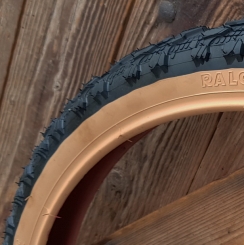 Fahrrad Reifen 26 x 1,75 x 2 (47-559), Import, schwarz m. hellbrauner Flanke 