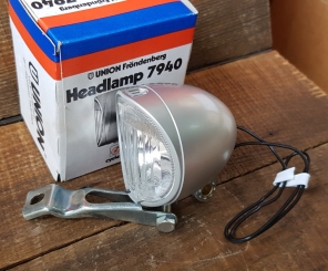 Union Scheinwerfer 7940, Rennradscheinwerfer 70-80er Jahre., orig. alte Neuware, originalverpackt. 