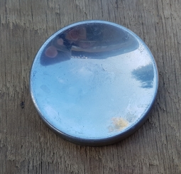 RIEMANN Karbidlaternen Spiegel, Aluminium, rare, orig. alte Neuware !, ggf. mit leichter Patina, Durchmesser: 68 mm, Höhe: 11 mm. 