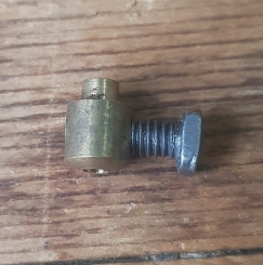 Löt-/Schraubnippel, abgesetzt, D=6.5/4mm, L=9mm, Bohrung 2.3mm, Abb. ähnlich 