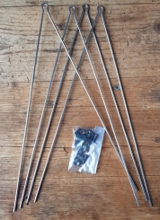 Anbausatz für Kunststoff Kotschützer SKS, Bluemels etc. , 28 Zoll, komplett mit allen Teilen, orig. Altbestand 