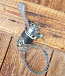 SACHS - HURET  Index Daumenschalter , Alu poliert, Schelle chrom, MTB, Tourer etc. 5 - 7 -fach, orig. 80er Jahre,  NOS, incl. Zug , RAR      